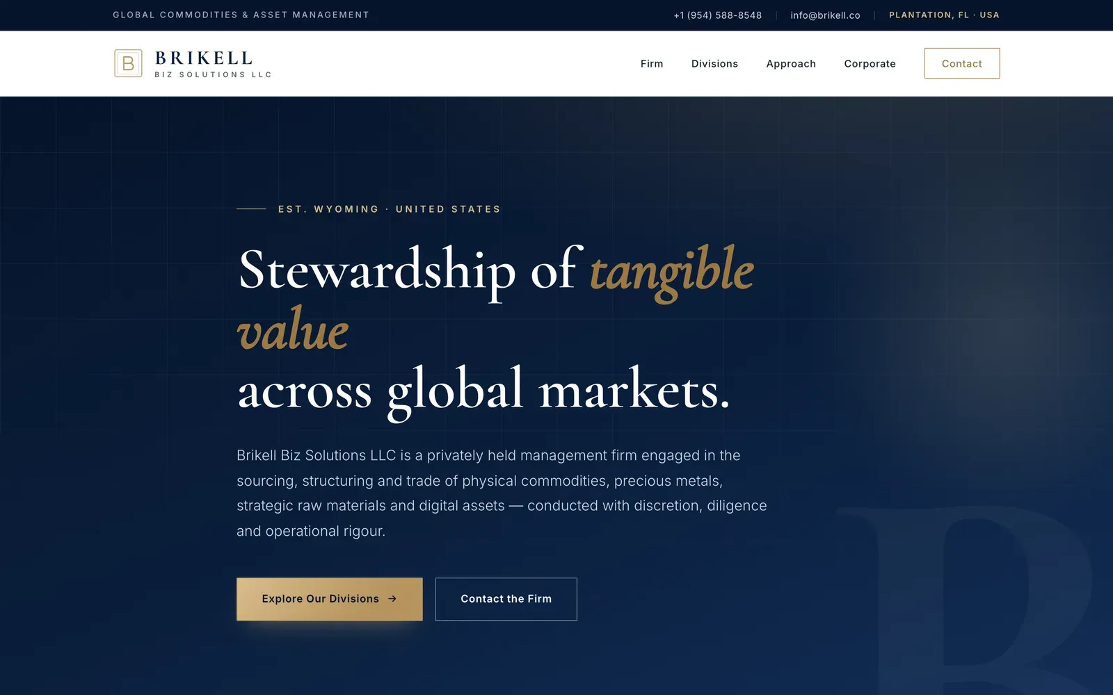 Brikell website — screenshot