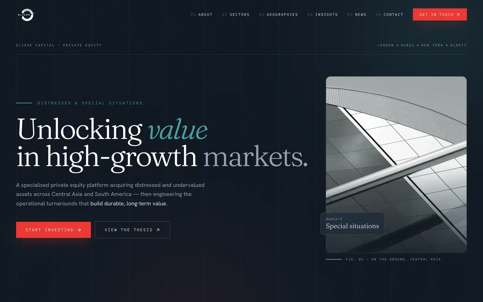 Gliese Capital website — screenshot