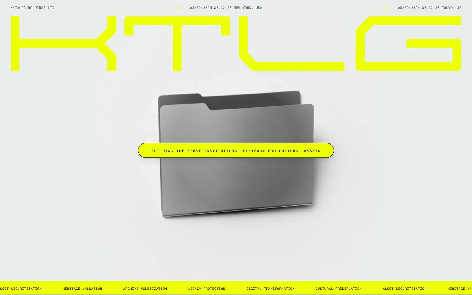 Katalog website — screenshot