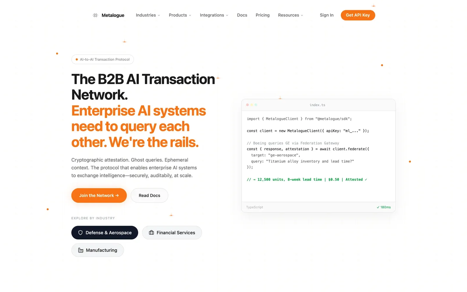 Metalogue website — screenshot