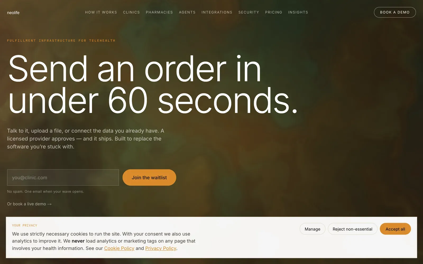 Neolife website — screenshot
