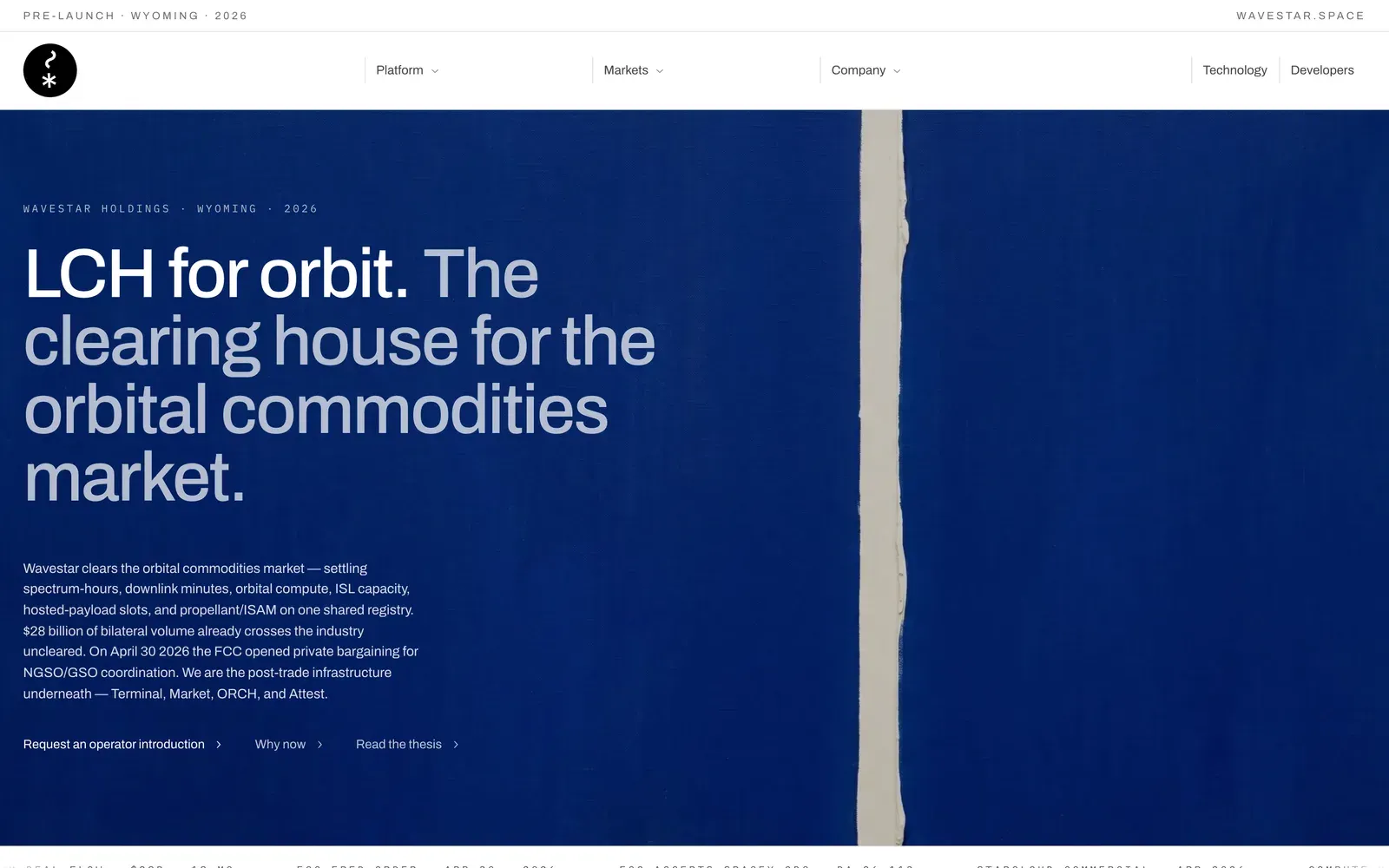 Wavestar website — screenshot